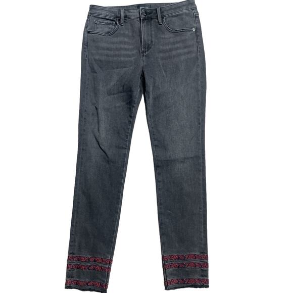Driftwood Black Jackie Embroidered Stripe Skinny Jeans‎ Size 27 - Picture 3 of 9